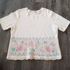 Koret francisca vintage crochet top